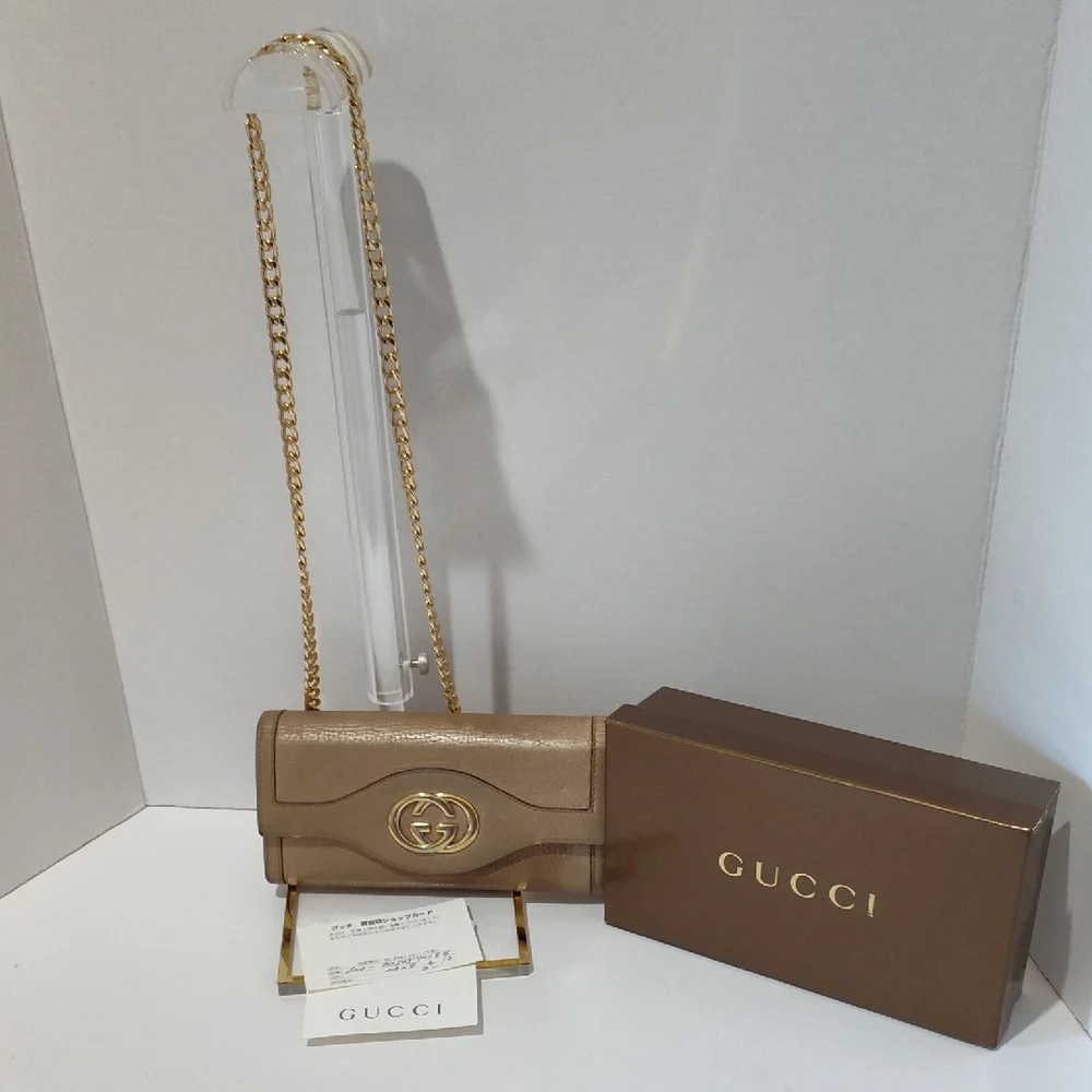 Gucci Beige Leather Wallet - Picture 1 of 11